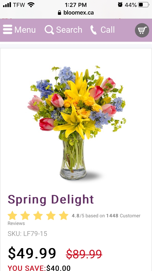 Bloomex Reviews 245 Reviews of Bloomex.ca Sitejabber