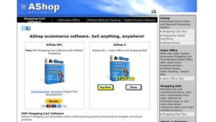 AShop eCommerce Shopping Cart Software