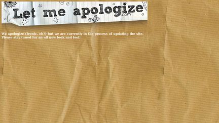 Let me apologize