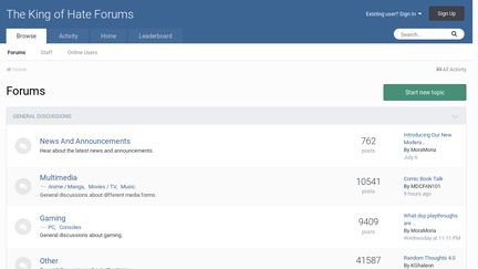 The King Of Hate Forums