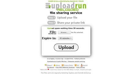 Upload.run